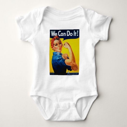 We kunnen het rosie de Riveter Romper (Voorkant)