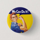 We kunnen het! Rosie de Riveter Ronde Button 3,2 Cm (Voorkant)