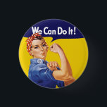 We kunnen het! Rosie de Riveter Ronde Button 3,2 Cm<br><div class="desc">We kunnen het! Rosie de Riveter knoppen.  - u kunt alle onderdelen van deze knop aanpassen en zelfs uw eigen gepersonaliseerde Rosie the Riveter-tekst toevoegen.</div>