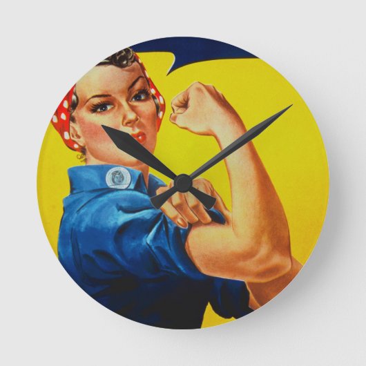 We kunnen het rosie de Riveter Ronde Klok (Voorkant)