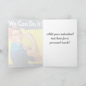 We kunnen het! Rosie de Riveter Wenskaart Kaart (Binnen)