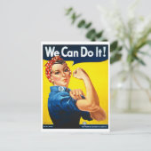 We kunnen het rosie de Riveter Wereldoorlog II Briefkaart (Staand voorkant)