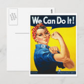 We kunnen het rosie de Riveter Wereldoorlog II Briefkaart (Voorkant / Achterkant)