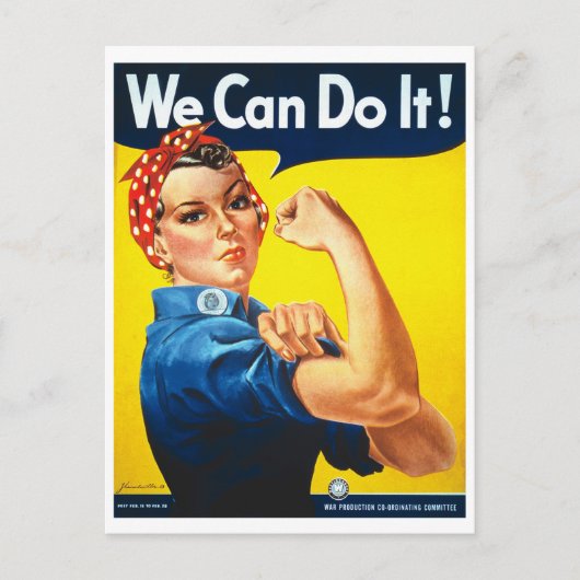We kunnen het rosie de Riveter Wereldoorlog II Briefkaart (Voorkant)