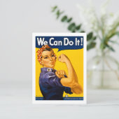 We kunnen het! Rosie de Riveter WW2 Briefkaart (Staand voorkant)