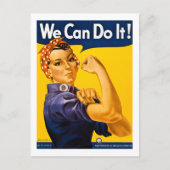 We kunnen het! Rosie de Riveter  WW2 Briefkaart (Voorkant)