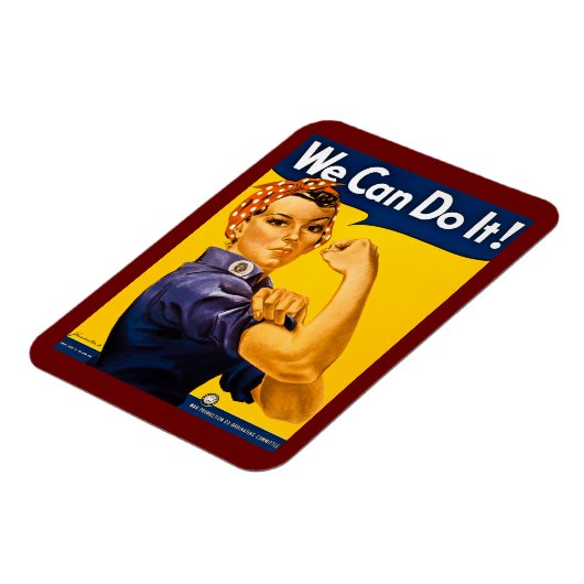 We kunnen het! Rosie de Riveter  WW2 Magneet (Linkerzijde)