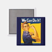 We kunnen het! Rosie de Riveter WW2 Magneet (Voorkant / Achterkant)