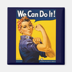 We kunnen het! Rosie de Riveter  WW2 Magneet