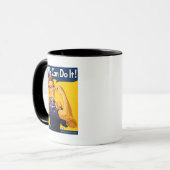 We kunnen het! Rosie de Riveter  WW2 Mok (Voorkant links)