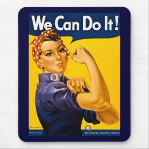 We kunnen het! Rosie de Riveter  WW2 Muismat