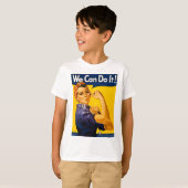 We kunnen het! Rosie de Riveter WW2 T-shirt (Voorkant volledig)