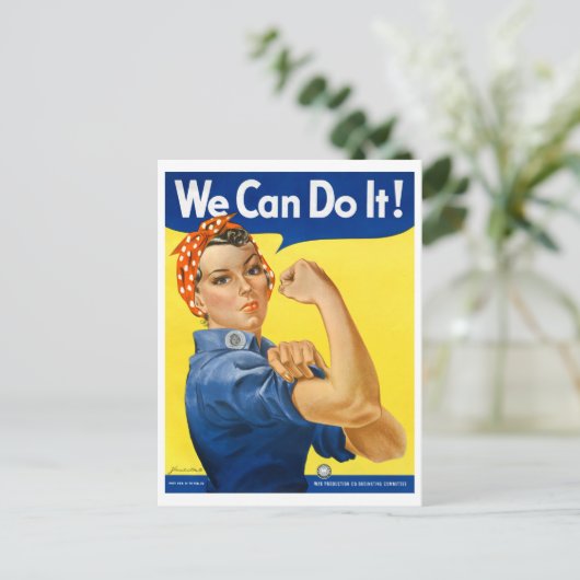We kunnen het! Rosie de  WPA van de Riveter Briefkaart (Staand voorkant)