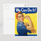 We kunnen het! Rosie de WPA van de Riveter Briefkaart (Voorkant / Achterkant)