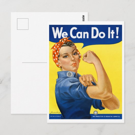 We kunnen het! Rosie de  WPA van de Riveter Briefkaart (Voorkant / Achterkant)