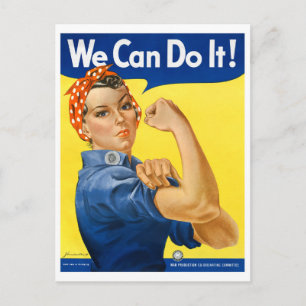 We kunnen het! Rosie de WPA van de Riveter Briefkaart