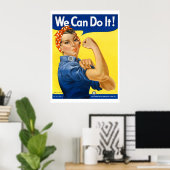 We kunnen het! Rosie de WPA van de Riveter Poster (Thuiskantoor)