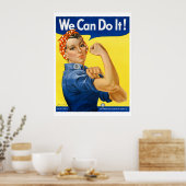 We kunnen het! Rosie de WPA van de Riveter Poster (Keuken)