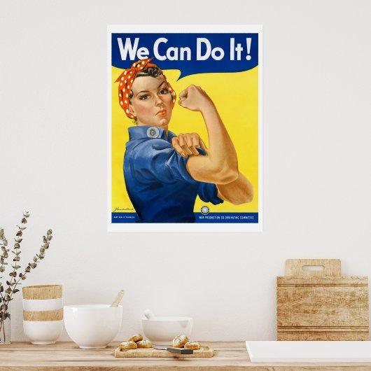 We kunnen het! Rosie de  WPA van de Riveter Poster (Keuken)