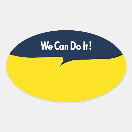 We kunnen het Rosie doen Ovale Sticker (Voorkant)