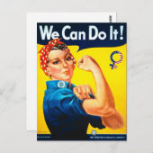 We kunnen het! Rosie het Briefkaart Riveter (Voorkant / Achterkant)