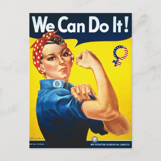 We kunnen het! Rosie het Briefkaart Riveter (Voorkant)