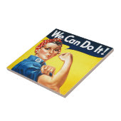 We kunnen het! - Rosie het  pictogram van de Rivet Tegeltje (Zijkant)