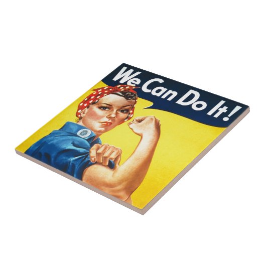 We kunnen het! - Rosie het  pictogram van de Rivet Tegeltje (Zijkant)