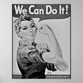 "We kunnen het!" Rosie het Poster Riveter WWII (Voorkant)