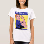 We kunnen het!  Rosie the Riveter Pop Art Version T-shirt (Voorkant)