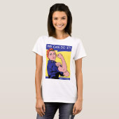 We kunnen het! Rosie the Riveter Pop Art Version T-shirt (Voorkant volledig)