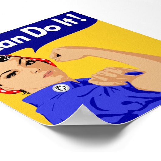 We kunnen het! Rosie The Riveter WII Poster (Hoek)