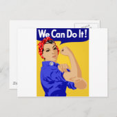 We kunnen het! Rosie The Riveter WII Poster Briefkaart (Voorkant / Achterkant)