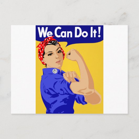 We kunnen het! Rosie The Riveter WII Poster Briefkaart (Voorkant)