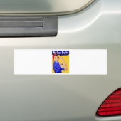We kunnen het! Rosie The Riveter WII Poster Bumpersticker (Op auto)