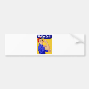 We kunnen het! Rosie The Riveter WII Poster Bumpersticker