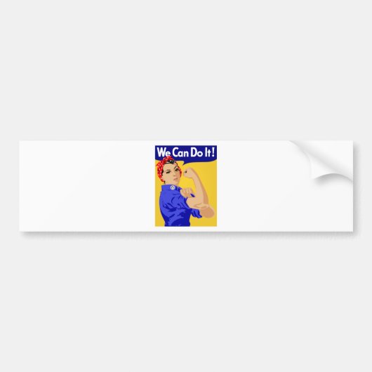 We kunnen het! Rosie The Riveter WII Poster Bumpersticker (Voorkant)