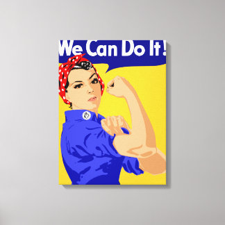 We kunnen het! Rosie The Riveter WII Poster Canvas Afdruk