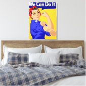 We kunnen het! Rosie The Riveter WII Poster Canvas Afdruk (Insitu (Slaapkamer))