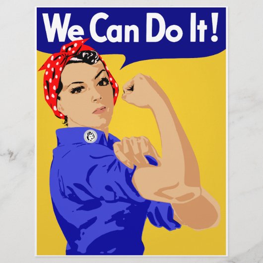 We kunnen het! Rosie The Riveter WII Poster Flyer (Voorkant)