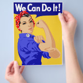 We kunnen het! Rosie The Riveter WII Poster Flyer (Hand)