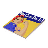 We kunnen het! Rosie The Riveter WII Poster Tegeltje (Zijkant)