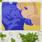 We kunnen het! Rosie The Riveter WII Poster Theedoek (Gevouwen)