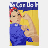 We kunnen het! Rosie The Riveter WII Poster Theedoek (Verticaal)