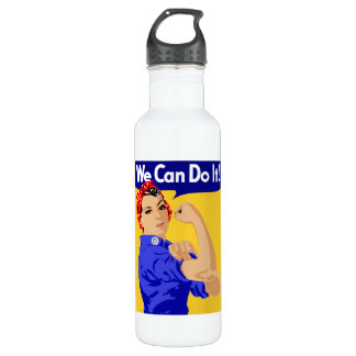 We kunnen het! Rosie The Riveter WII Poster Waterfles