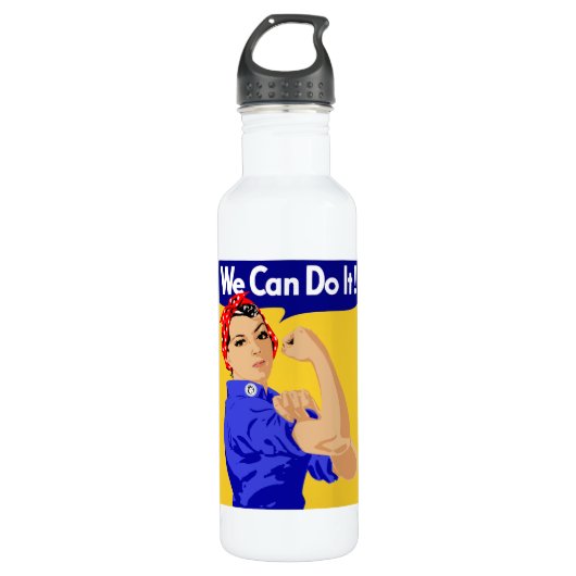 We kunnen het! Rosie The Riveter WII Poster Waterfles (Voorkant)