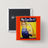 We kunnen het! vierkante button 5,1 cm (Voorkant /achterkant)