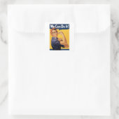 We kunnen het! vierkante sticker (Tas)