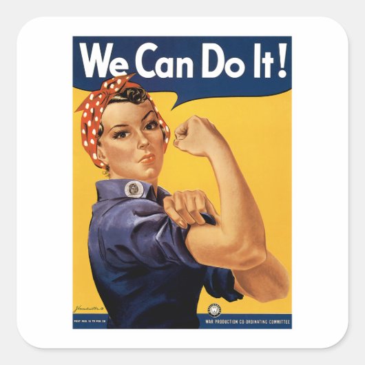 We kunnen het! vierkante sticker (Voorkant)