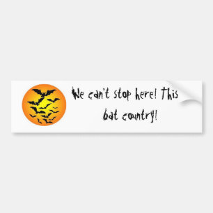 We kunnen hier niet stoppen! Dit is een vleermuisl Bumpersticker